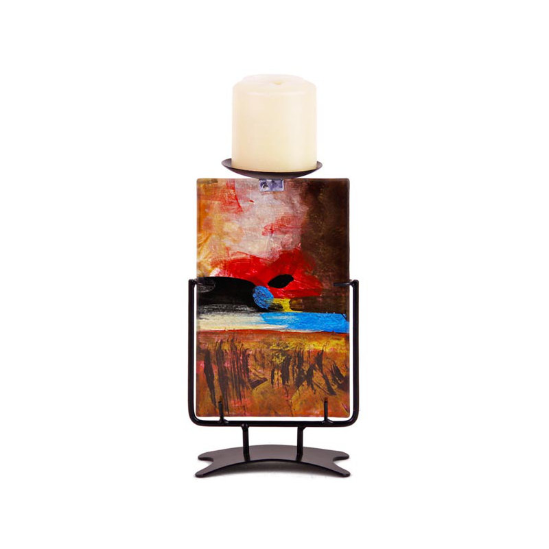 6'' H Glass Tabletop Candlestick