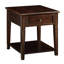 Table de bout classique en noyer avec rangement pour le rangement