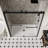 56-60" W X 74"H Glass Shower Door, Frameless Double Sliding Shower Door with Magnet, 5/16" (8mm) SGCC Clear Tempered Glass, Explosion-Proof Film Nano Coating, Matte Black-123158810