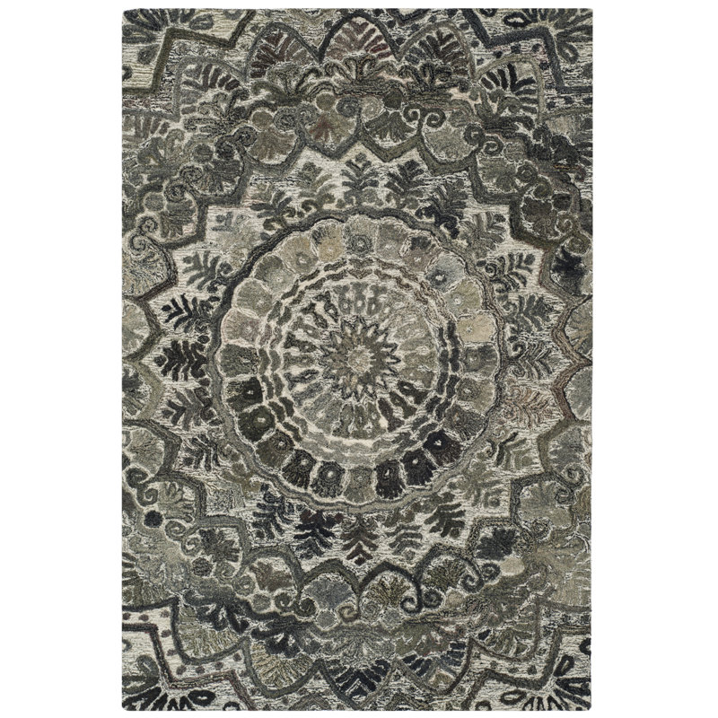 Brantley Hand Tufted Performance Floral Rug, Rectangle 3' x 5'