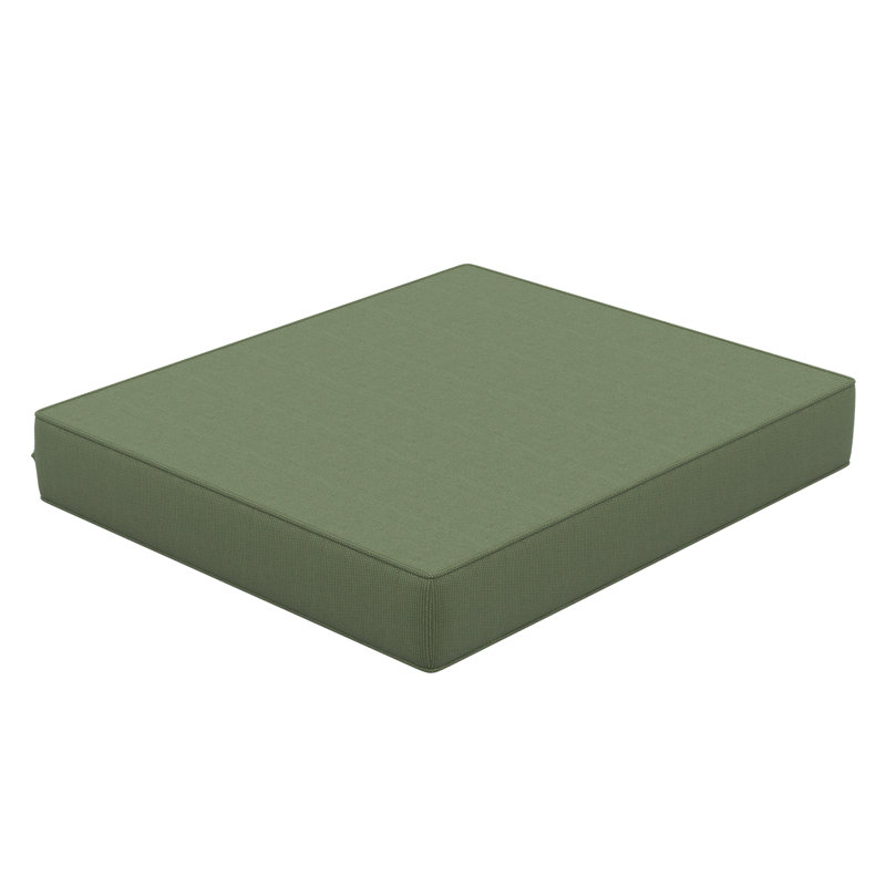 Sunbrella® Outdoor Ottoman Seat Cushion, 26" W x 24" D, Canvas Fern