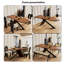 Table de salle à manger en bois massif de style médiéval 55,12 po-129957027