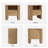 Cove Fluted 25"W Nightstand with Storage Drawer