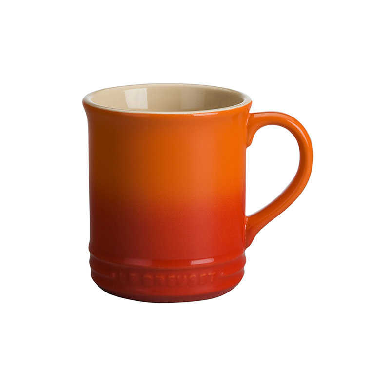 Le Creuset Stoneware Sea Salt Mug, 14Oz., Orange