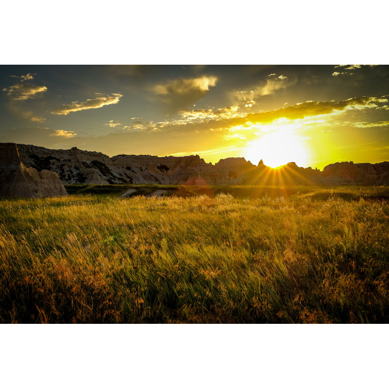 Sunrise In The Badlands - Wrapped Canvas Print, 30cm H x 46cm W