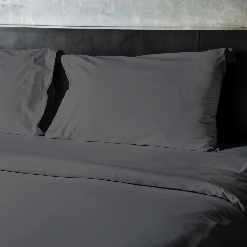 Ensemble de draps en microfibre Luxury Hotel Comfort, Gris, Ensemble de draps pour lit simple avec un drap-hou