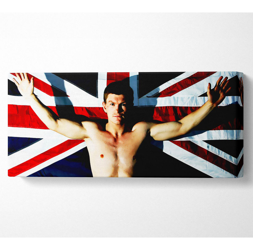 Ricky Hatton Britische Flagge - Kunstdrucke auf Leinwand