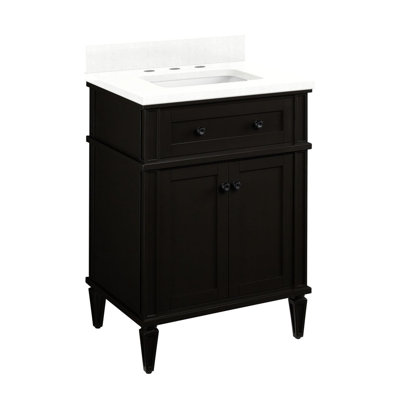 Elmdale 24" Freestanding Mahogany Single Basin Vanity Rectangular Undermount Sink