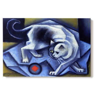 Le chat blanc (Der wei Kater) - Fred Marc - Toile tendue avec châssis - 1912