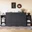 Lit escamotable moderne avec tiroirs de rangement et tablettes Dyreng-135363439