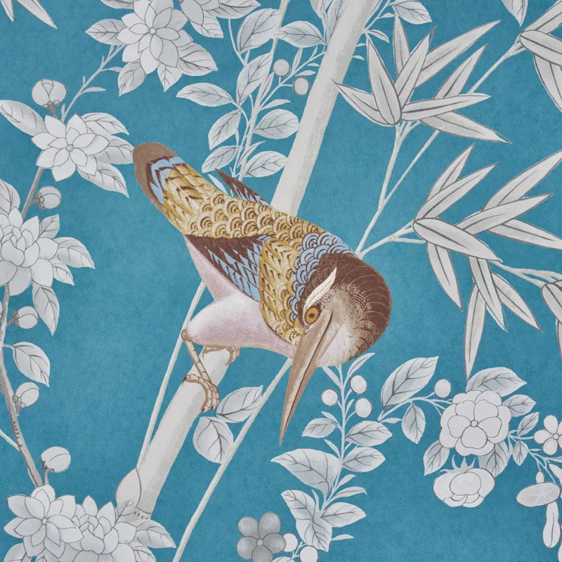 Schumacher x Miles Redd Brighton Pavilion Panel, Peacock