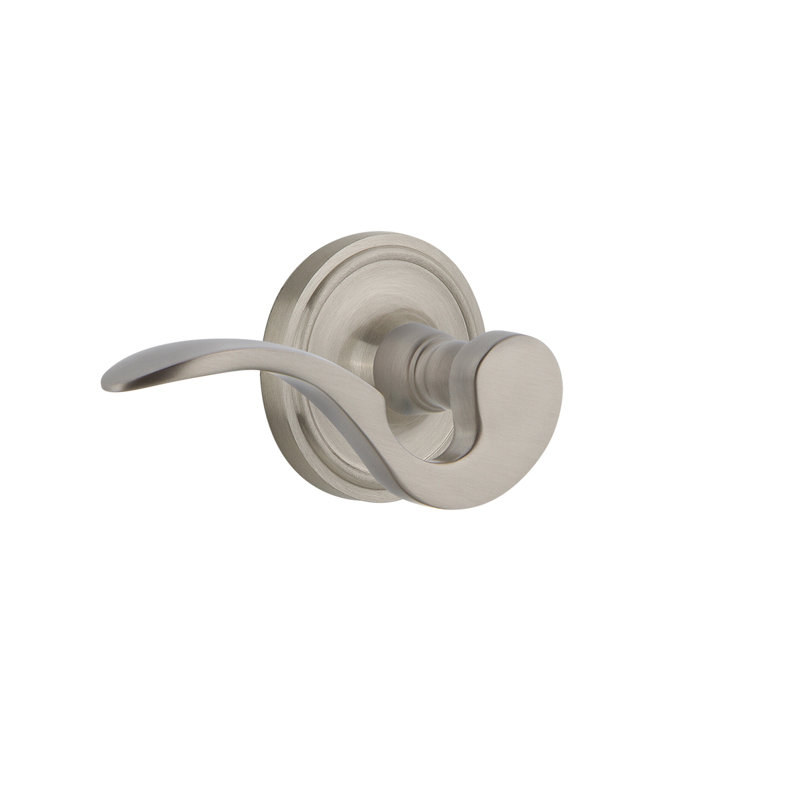 Classic Rosette Privacy (Bed & Bath) with Manor Lever, Satin Nickel, Right, 2.75"