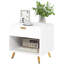 Table de chevet avec tiroir et compartiment ouvert pour la chambre à coucher-842556469