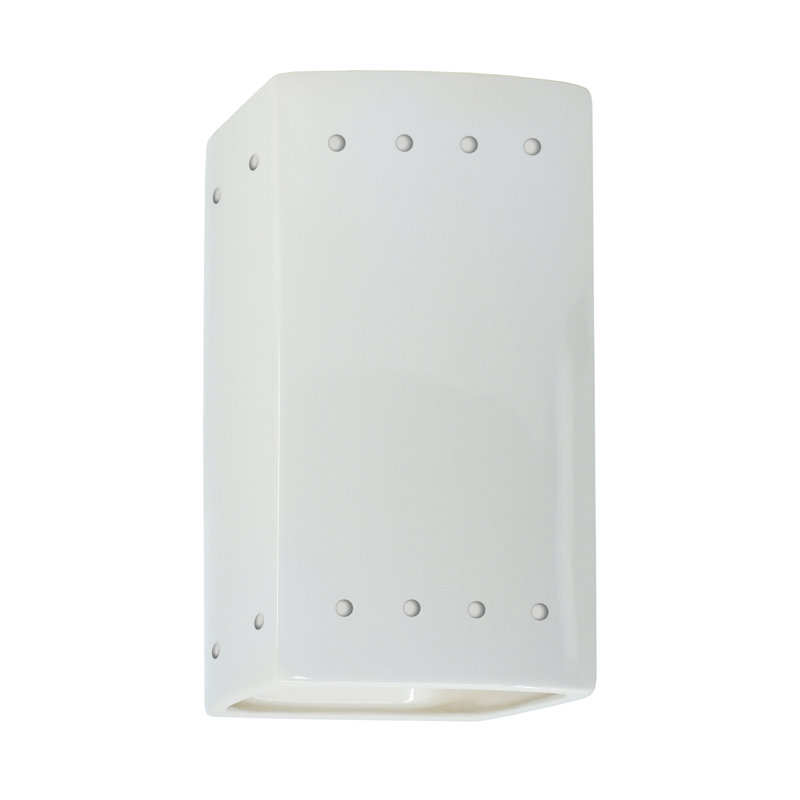 Westland 2 - Light Flush Mounted Sconce, 9.5"H x 5.25"W x 4.5"D, Gloss White