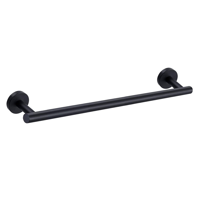 Wall Mounted Towel Bar, 3.15" H x 18" L  x 2" D, Matte Black