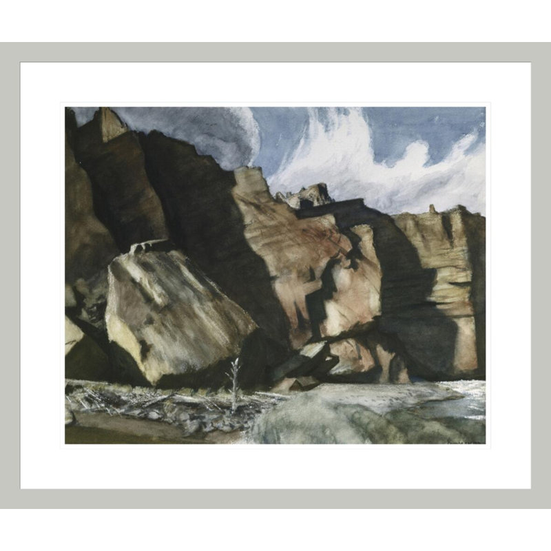 Shoshone Cliff Wy par Edward Hopper - impression giclée sur cadre, 23.5" H x 27.71" W