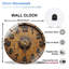 Horloge murale rétro en bois avec charme rétro - horloge murale moderne en verre 12 po