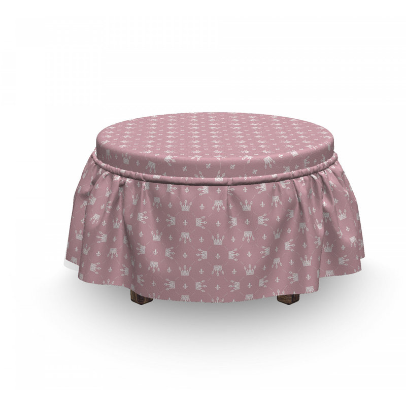 Housse pour repose-pieds Crowns and Fleur De Lis