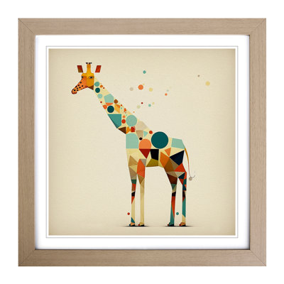 Giraffe Suprematism No.1 - Framed Print