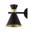 Luminaire sur rail DEL rétro contemporain en fer 18,25 po Jacobien, noir / or