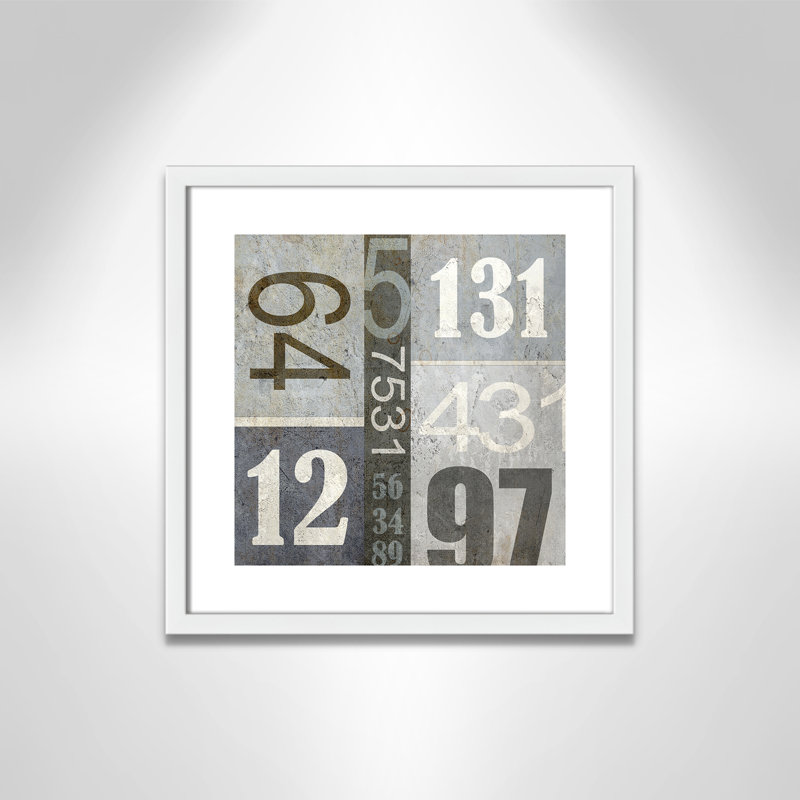 Art numérique encadré, H 16 po x l 16 po x P 1,18 po, Encadré de boîte blanc