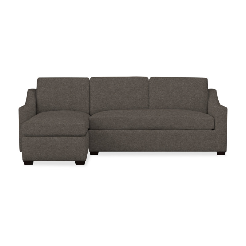 Cranbrook Upholstered L-Shaped Sectional, Left Hand Facing, Drusky Charcoal Sustain® Basketweave