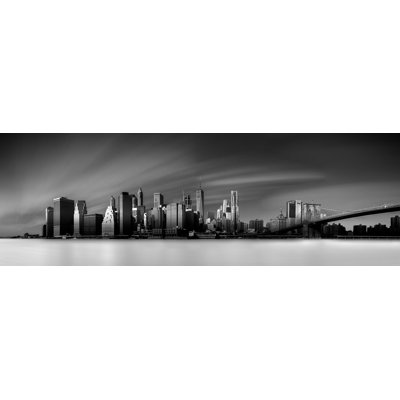 «Newyork City» gratte-ciel noir et blanc Wallart, reproduction d'art sur toile