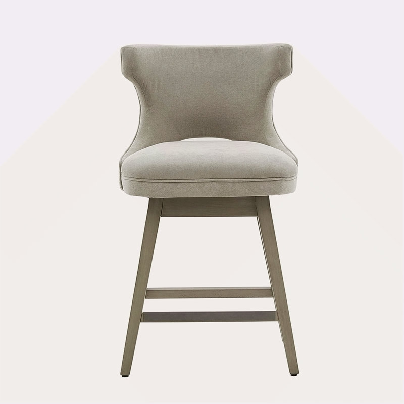 Tabouret de comptoir pivotant 25,75 po, Beige