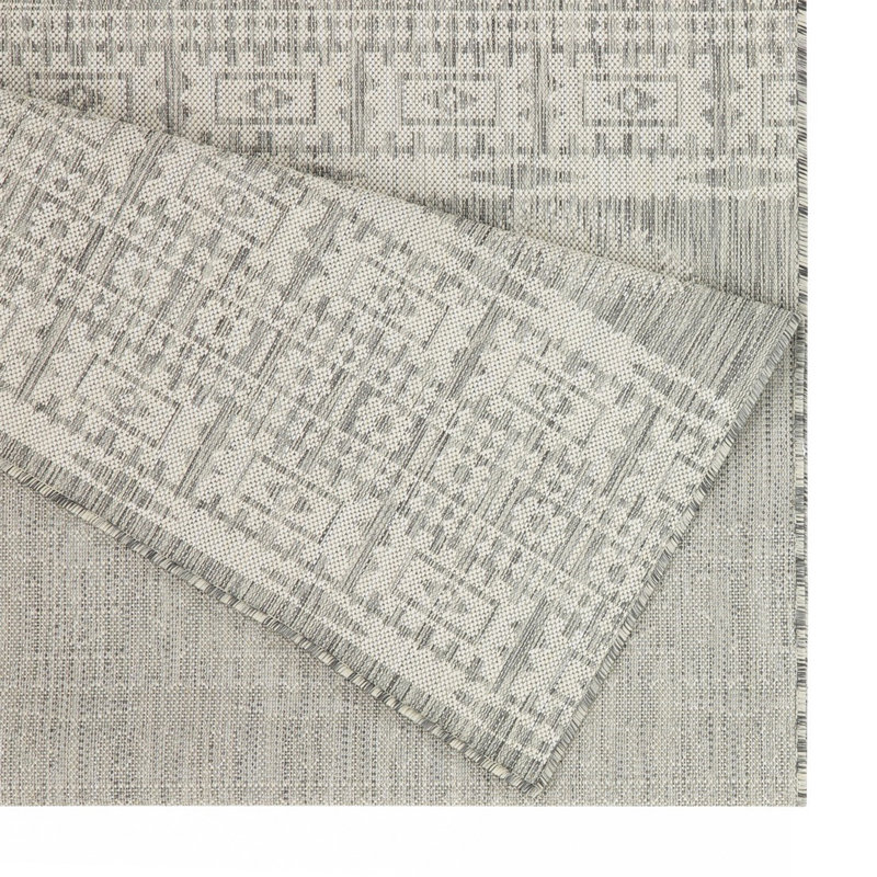 Tapis argenté intérieur / extérieur, Rectangle 5 pi 3 po x 7 pi 3 po
