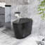 Toilettes allongées au sol de 1,28 gallon GPF (siège inclus)-101840958