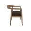 Fauteuil en teck rembourré, fauteuil en bois