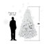 Arbre de Noël artificiel blanc 9 pi avec branches en fil mémoire, arbre de Noël articulé en PVC à 1910 pointes pour un décor intérieur des Fêtes, assemblage facile-1902080091