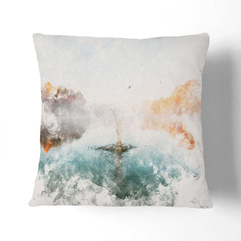 Square Throw Cushion, Stone, 40cm H x 40cm W x 15cm D