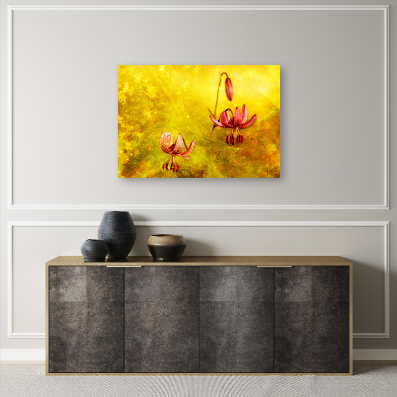 Tulip Blossoms Nature Yellow - Wrapped Canvas Print, 70cm H x 100cm W