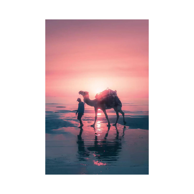 Sunset Camel by Jaxon Roberts - Wrapped Canvas Gallery-Wrapped Canvas Giclée, 45.72cm H x 30.48cm W