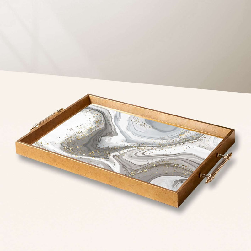 Élégant plateau de service en verre 19,7 x 11,4 x 1,4 pouces | 100% verre de haute qualité | Parfait pour recevoir et servir | Conception élégante et fonctionnelle pour la maison et les fêtes | Durable et facile à nettoyer