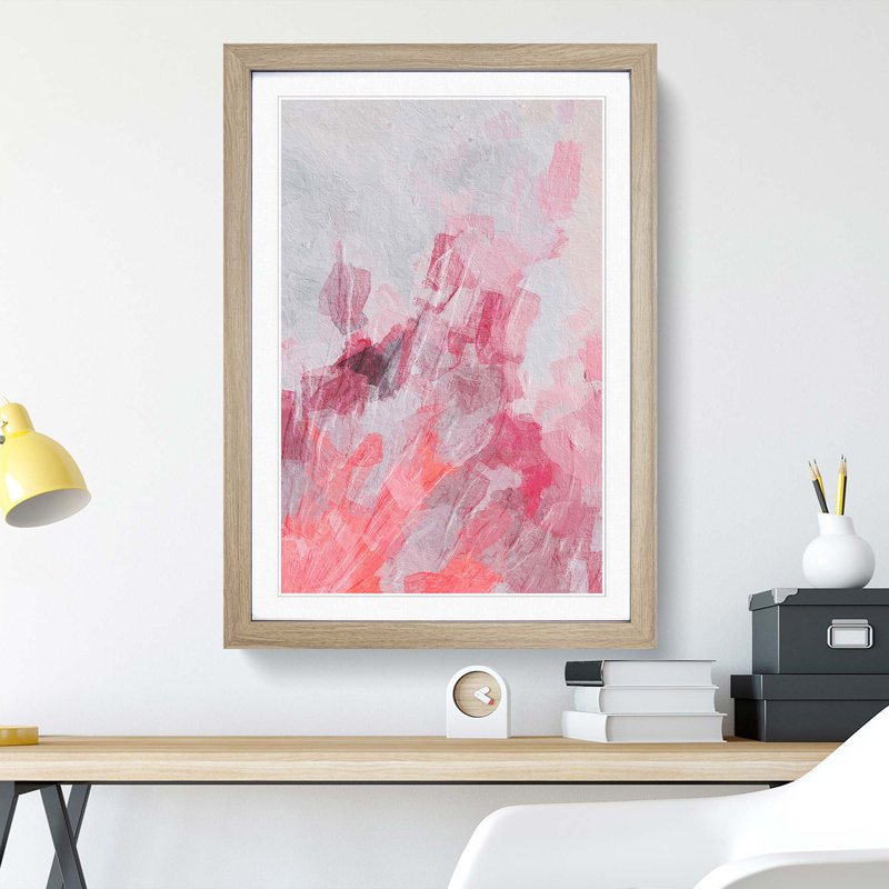 Dreaming Memories in Abstract - Picture Frame Graphic Art Print, Oak Framed, 36cm H x 27cm W x 2cm D