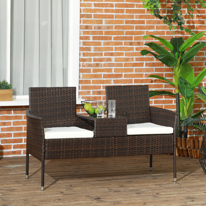 Lincolnshire 59cm Long Slat Seat with Cushions