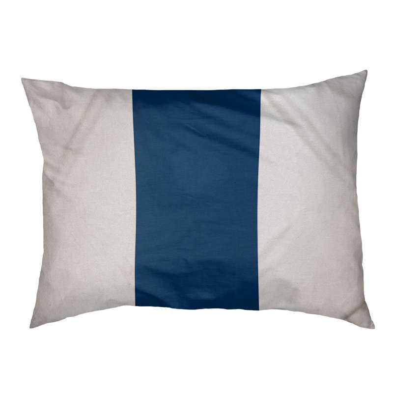 Coussin California, Blanc / Bleu, Grand (l 40 po x P 30 po x H 6,5 po)