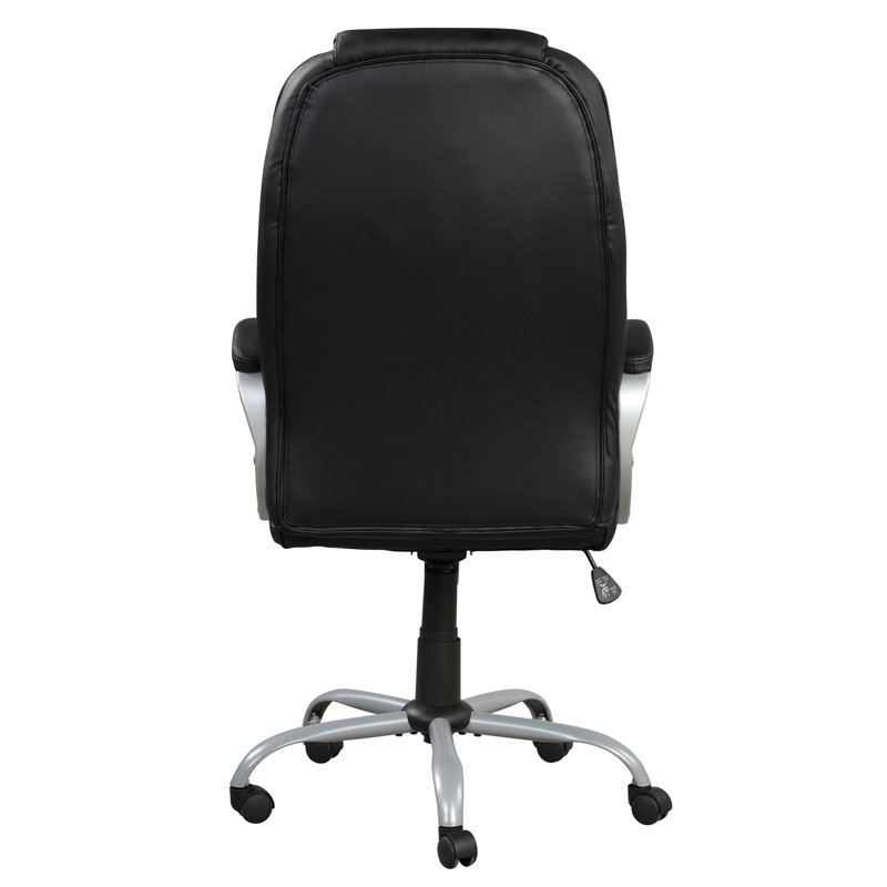 Chaise de bureau rembourrée en similicuir