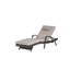 Ensemble de 2 chaises longues d'extérieur en osier avec coussins, chaise longue inclinable en osier-134933689