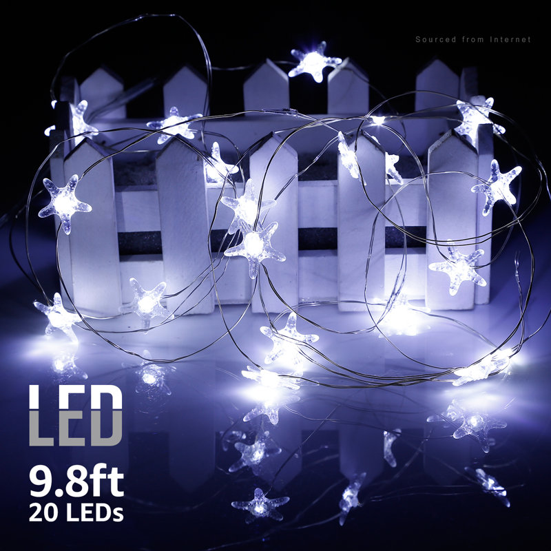 9.8'' LED Battery Powered 20 - Bulb Novelty Fairy String Light for Outdoor Indoor Use