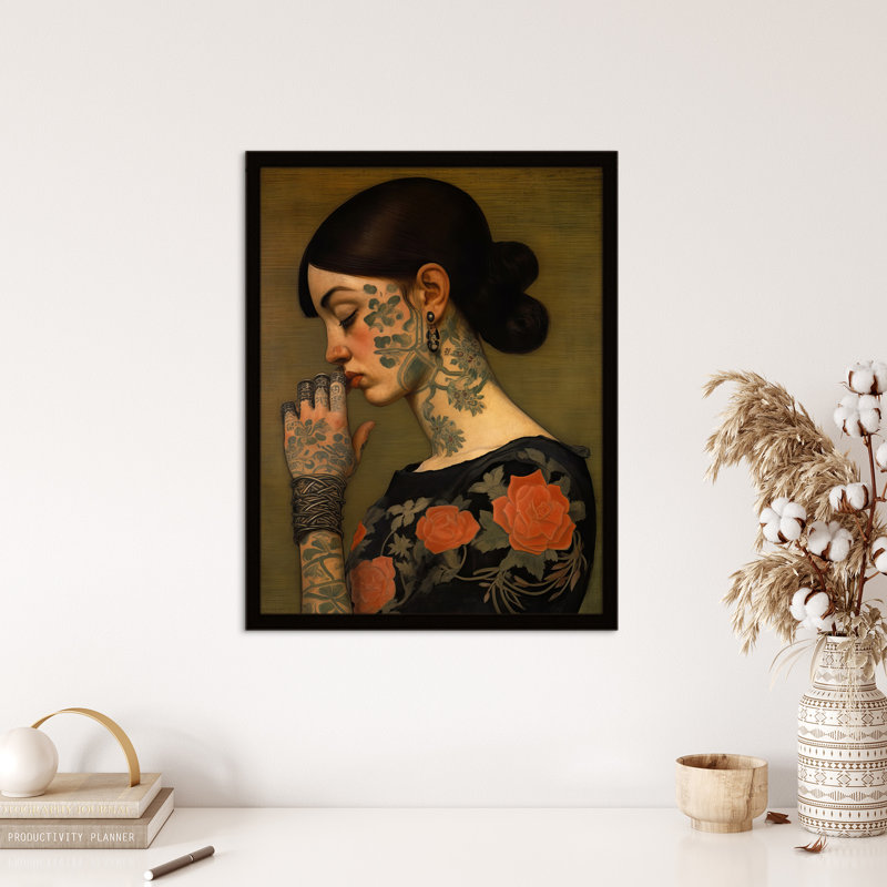 Dare To Be Different Tattooed Female - Single Picture Frame Print