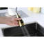 Robinet de cuisine rétractable de couleur dorée rétractable, installation monotrou sur le comptoir, tête pivotante à 360 °, empreinte digitale en acier inoxydable doré, embout rotatif à fixation, qualité-994505789