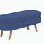 Banc de rangement repose-pieds ovale avec pieds en bois-352851058