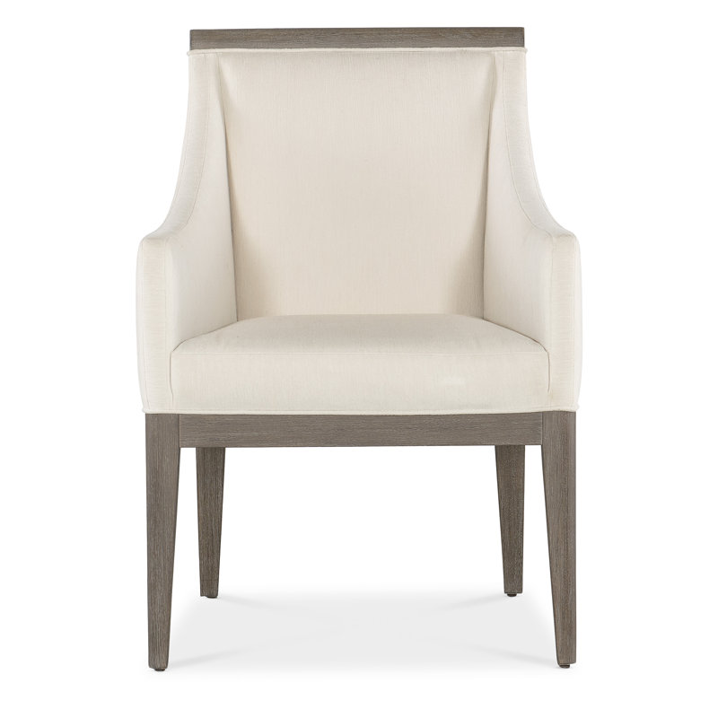 Modern Mood Upholstered Arm Chair, Dark Wood/Mink, Dark Wood/Mink