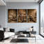 Ensemble de 3 reproductions d'art sur toile Western-775027572