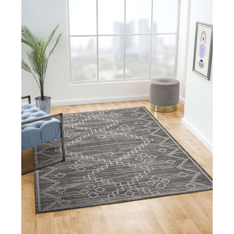 Tapis intérieur / extérieur Denelle, Rectangle 6 pi 7 po x 9 pi 4 po