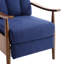 Fauteuil inclinable de salon moderne avec rembourrage en lin bleu réglable - coussin épais, et fabrication pour