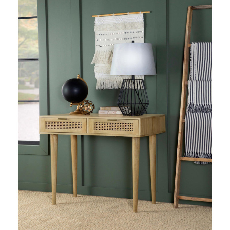 Console d'appoint 2 tiroirs Naturel